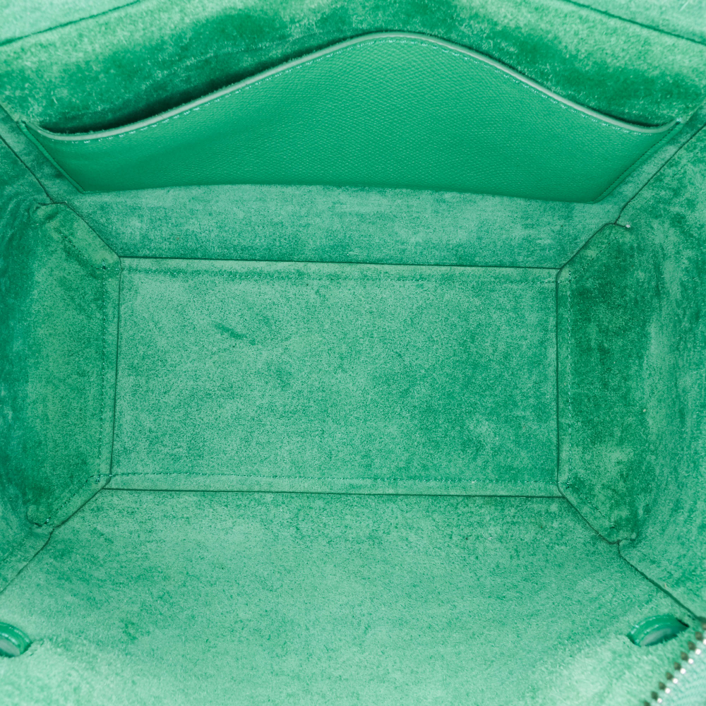 Celine Belt Bag Micro Grained Calfskin Leather 3-Ways Tote Bag Green