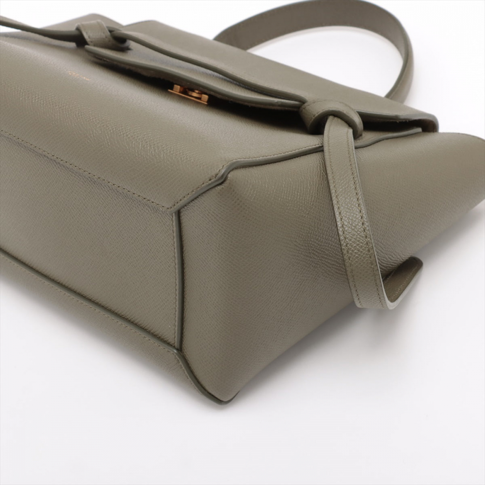 Celine Belt Bag Micro Grained Calfskin Leather 3-Ways Tote Bag Military Green