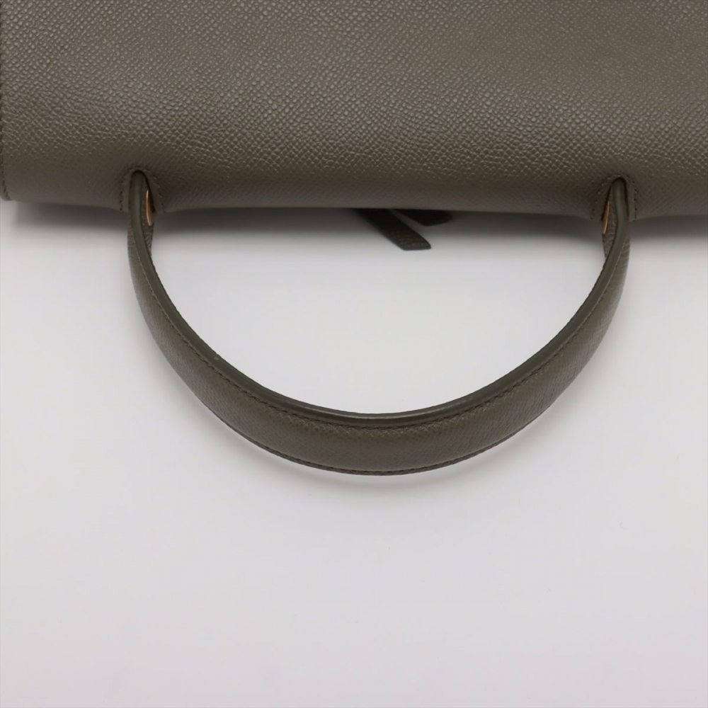 Celine Belt Bag Micro Grained Calfskin Leather 3-Ways Tote Bag Military Green