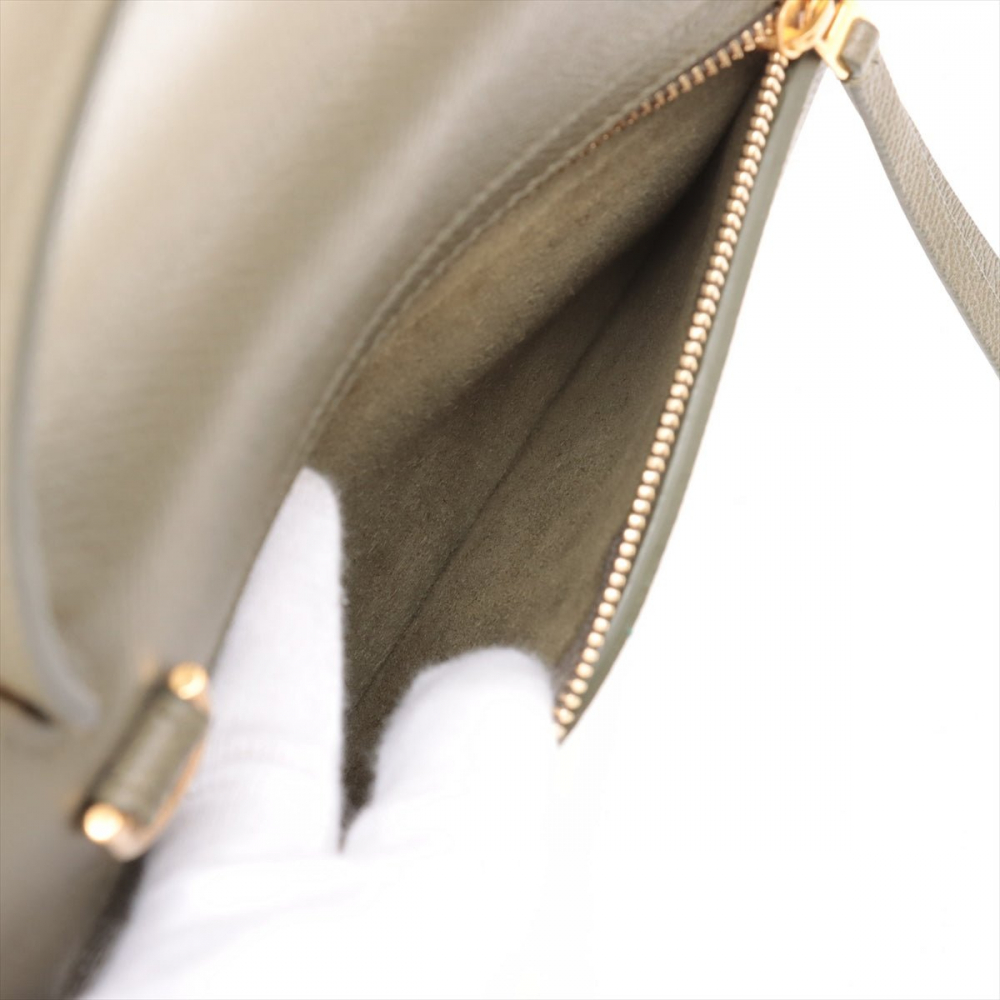 Celine Belt Bag Micro Grained Calfskin Leather 3-Ways Tote Bag Military Green