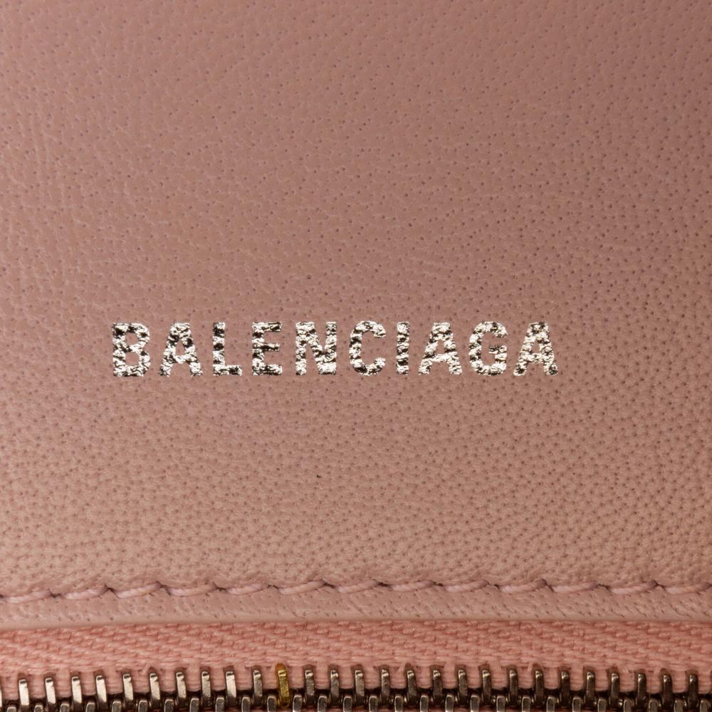 Balenciaga B Balenciaga Pink Light Pink Calf Leather Hourglass S Satchel Italy