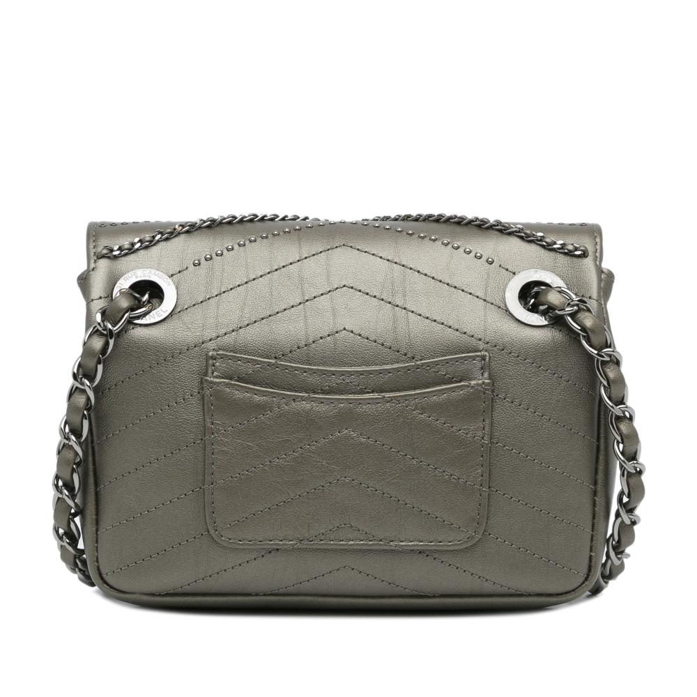 Chanel AB Chanel Gold Lambskin Leather Leather Small Chevron Data Center Envelope Flap Bag Italy