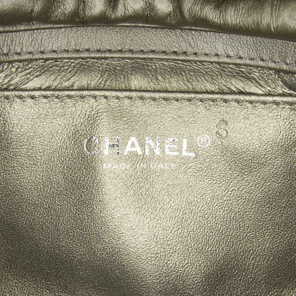 Chanel AB Chanel Gold Lambskin Leather Leather Small Chevron Data Center Envelope Flap Bag Italy