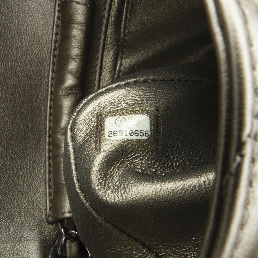 Chanel AB Chanel Gold Lambskin Leather Leather Small Chevron Data Center Envelope Flap Bag Italy