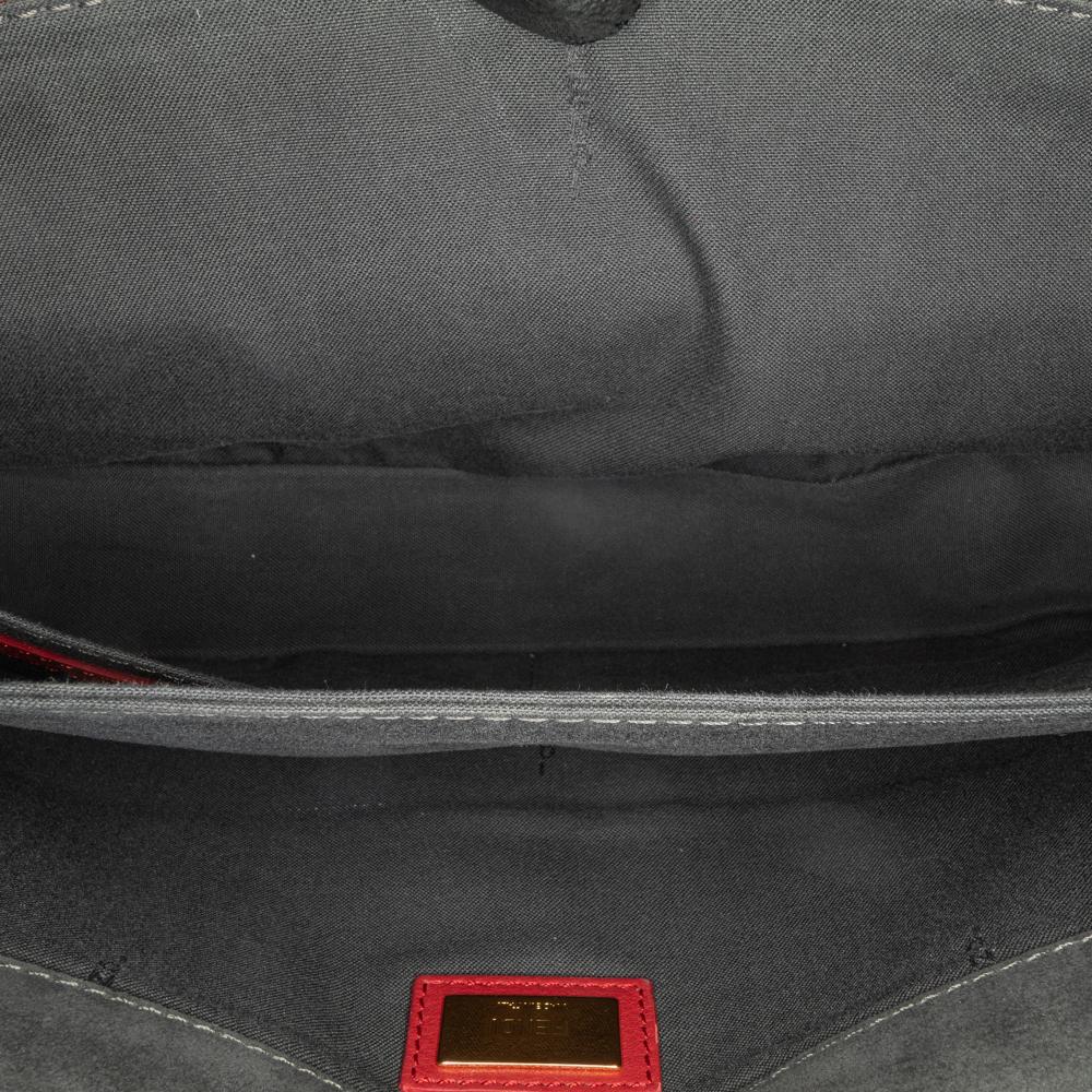 Fendi B Fendi Red Calf Leather 3Baguette Shoulder Bag Italy
