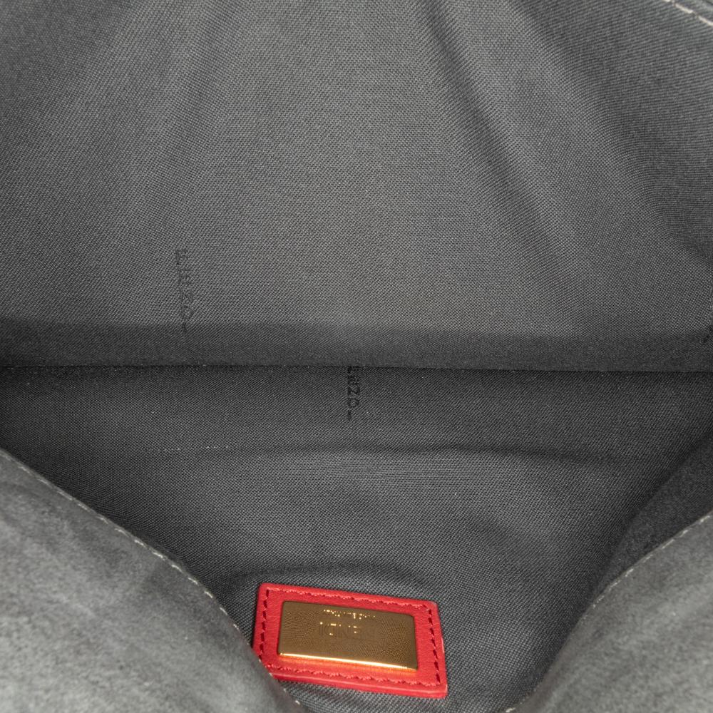 Fendi B Fendi Red Calf Leather 3Baguette Shoulder Bag Italy