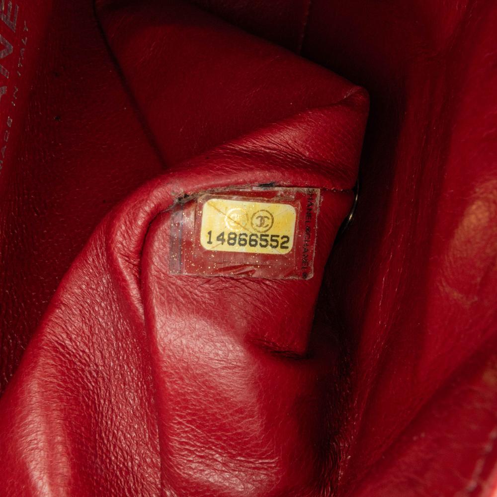 Chanel B Chanel Red Brick Caviar Leather Leather Mini Square Classic Caviar Single Flap Italy