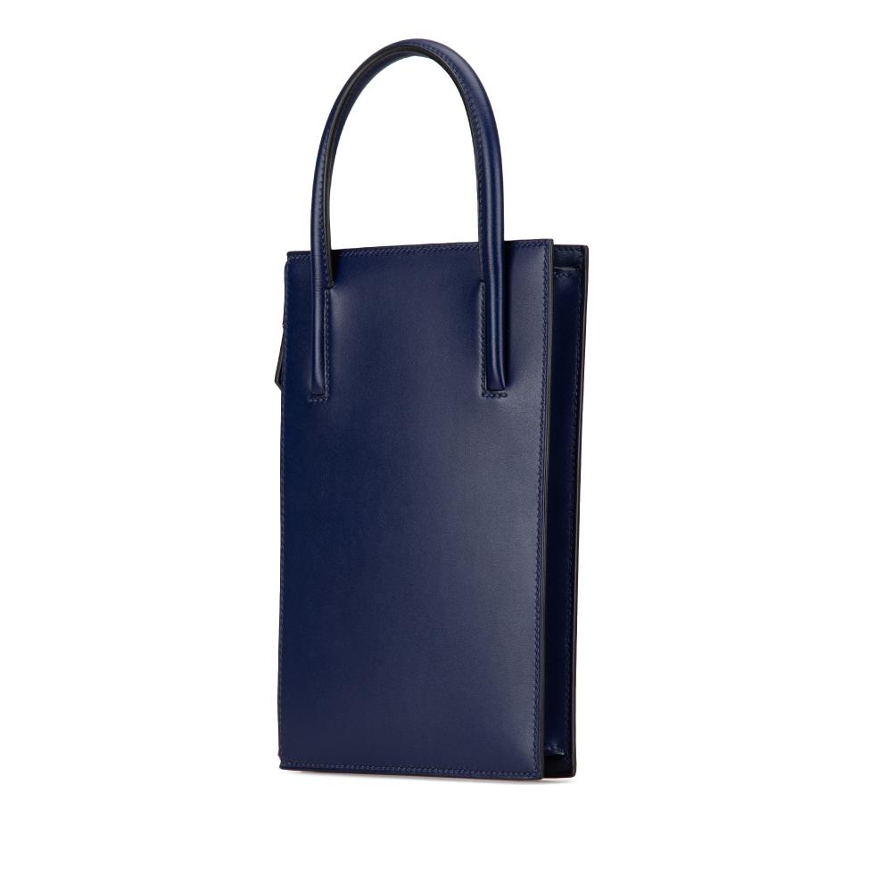 Hermès AB Hermès Blue Navy Calf Leather Tadelakt Kelly Cadena Handbag France