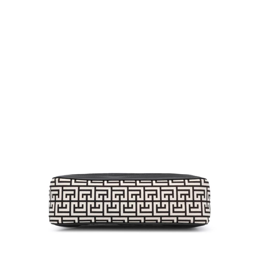 Balmain AB Balmain Black Canvas Fabric B-Army 26 Shoulder Bag Italy