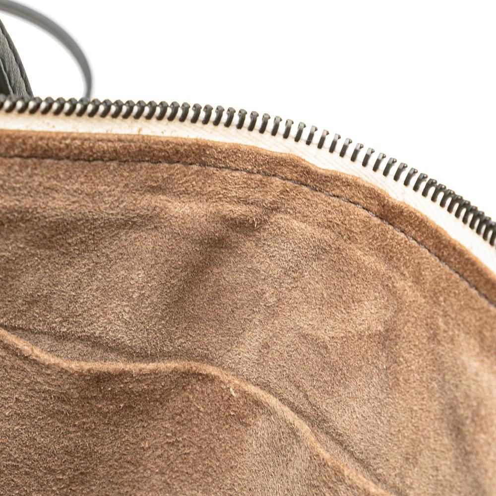 Bottega Veneta AB Bottega Veneta White Nappa Leather Leather Nappa Intrecciato Check Grommet Palio Crossbody Italy