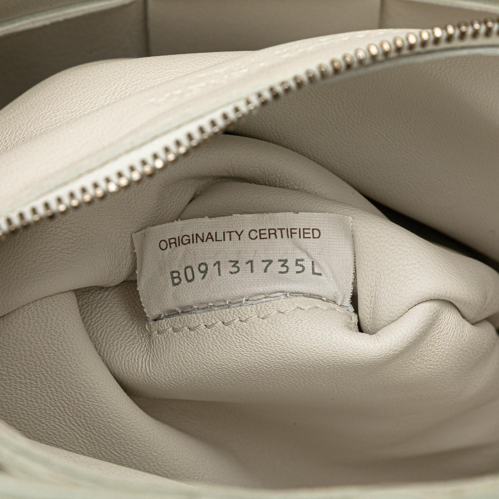 Bottega Veneta B Bottega Veneta White Nappa Leather Leather Nappa Intrecciato Cassette Messenger Italy