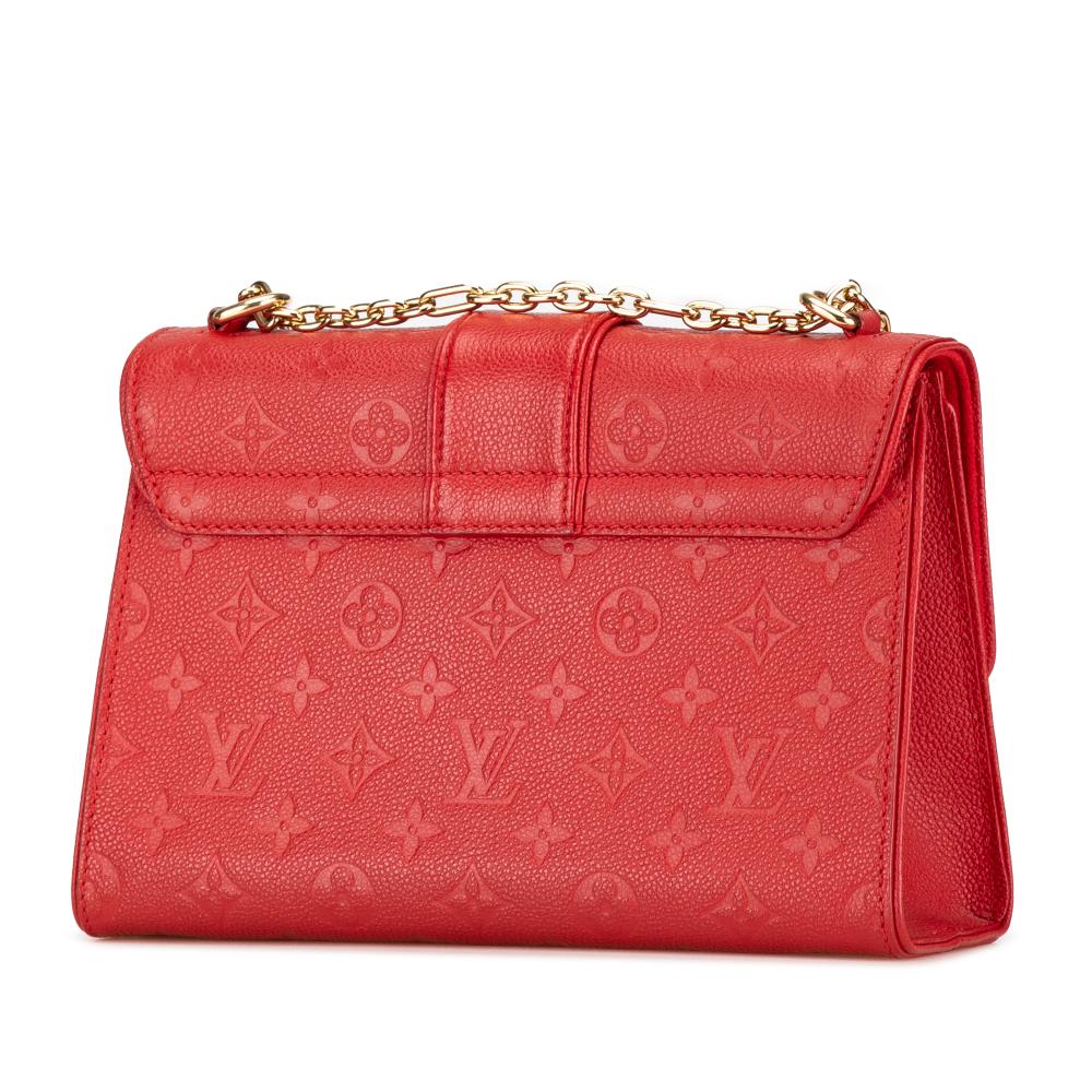 Louis Vuitton B Louis Vuitton Red Monogram Empreinte Leather Saint Sulpice BB France