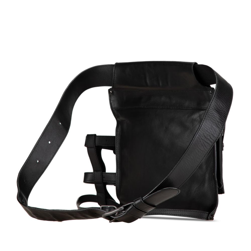 Bottega Veneta B Bottega Veneta Black Nappa Leather Leather Nappa Intrecciato Utility Belt Bag Italy