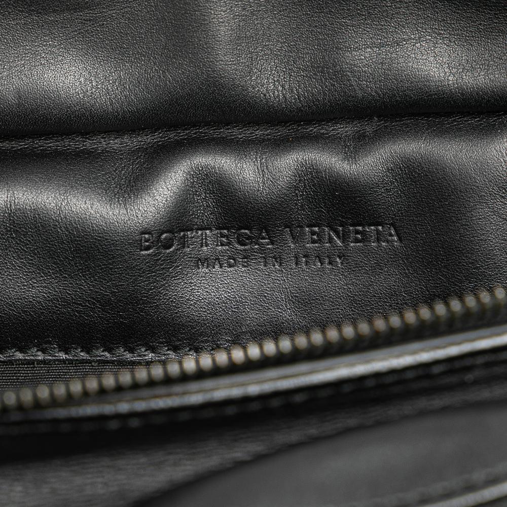 Bottega Veneta B Bottega Veneta Black Nappa Leather Leather Nappa Intrecciato Utility Belt Bag Italy