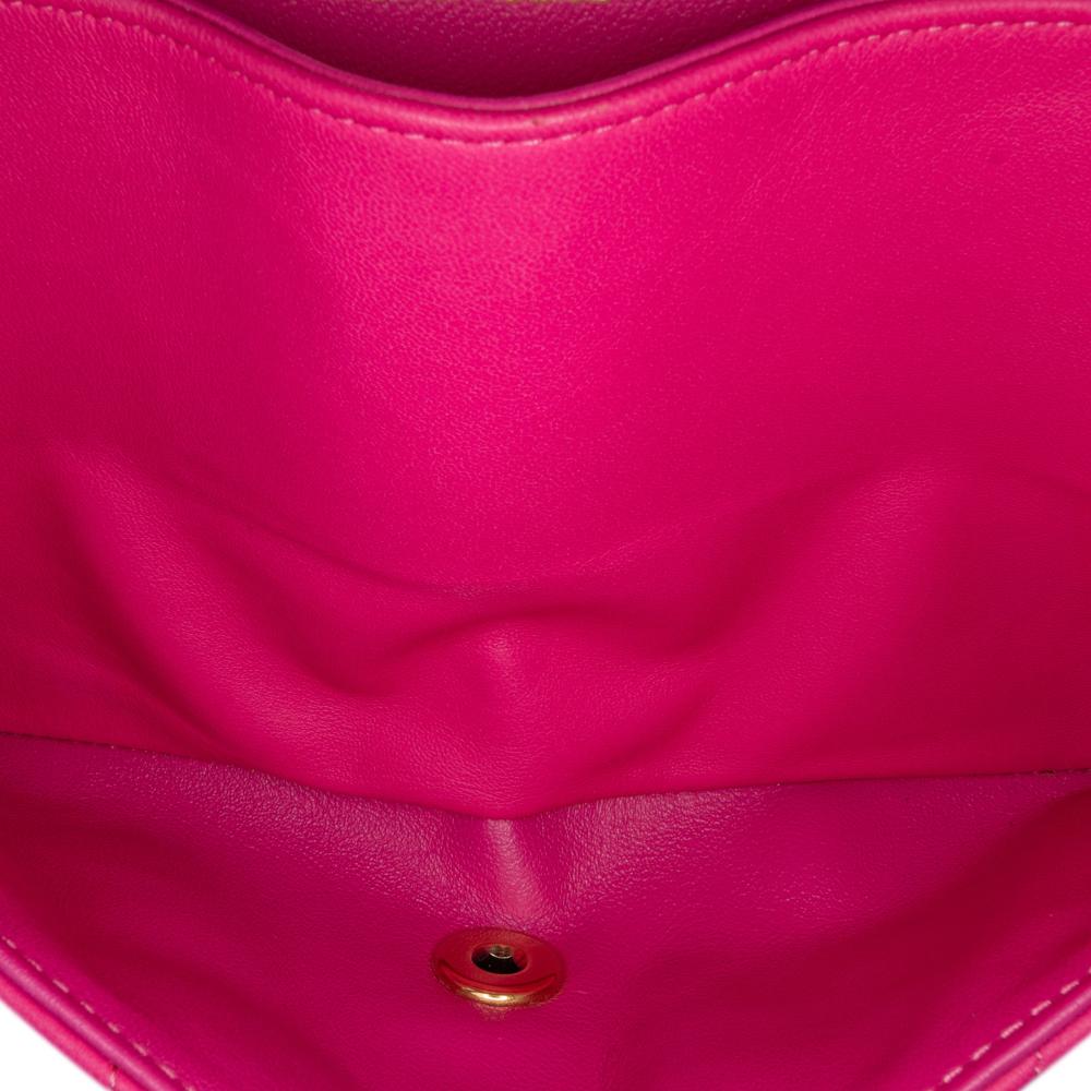 Chanel B Chanel Pink Blush Lambskin Leather Leather Medium Classic Chevron Lambskin Double Flap France