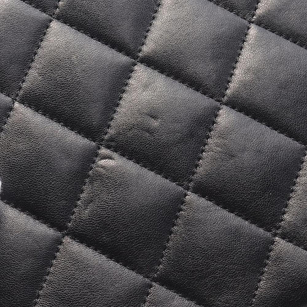 Chanel Black Quilted Lambskin Oval Logo Chain Top Handle Round Clutch on Chain Italy