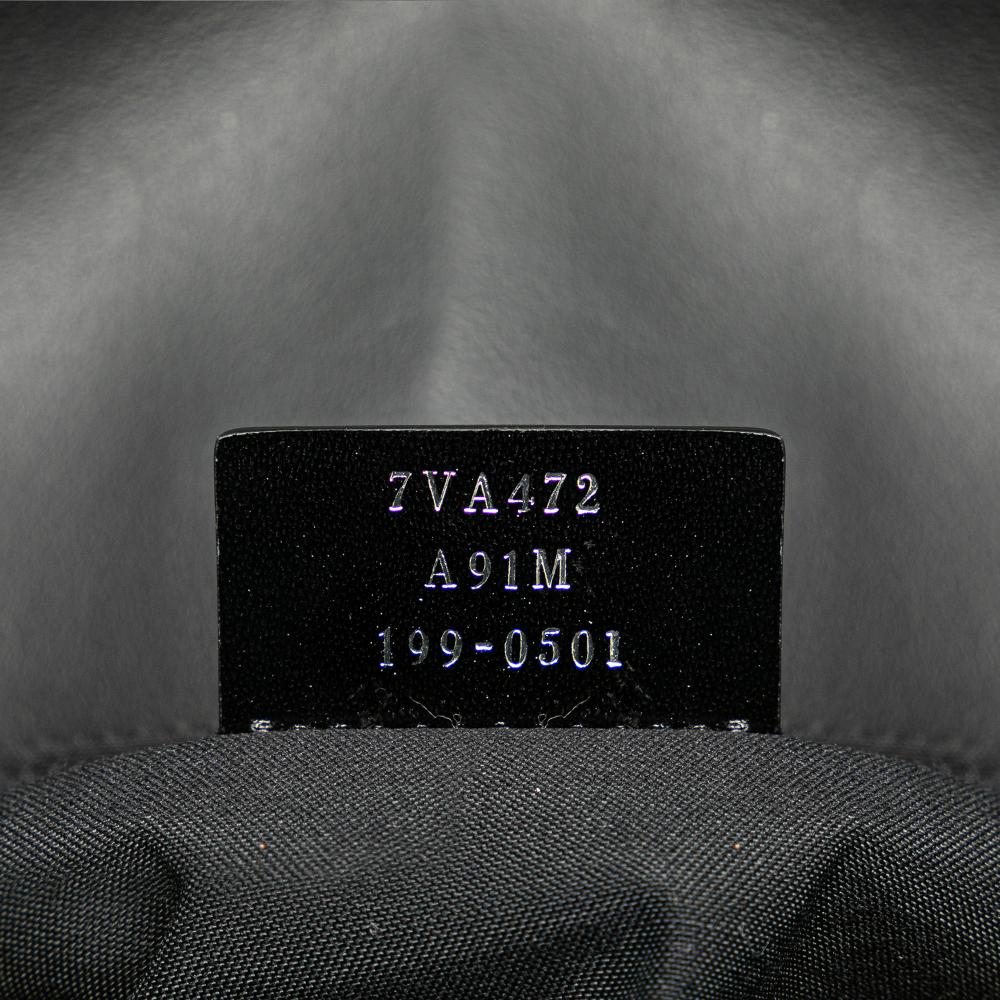 Fendi AB Fendi White with Multi Nylon Fabric Karl Kollage Convertible Belt Baguette Italy