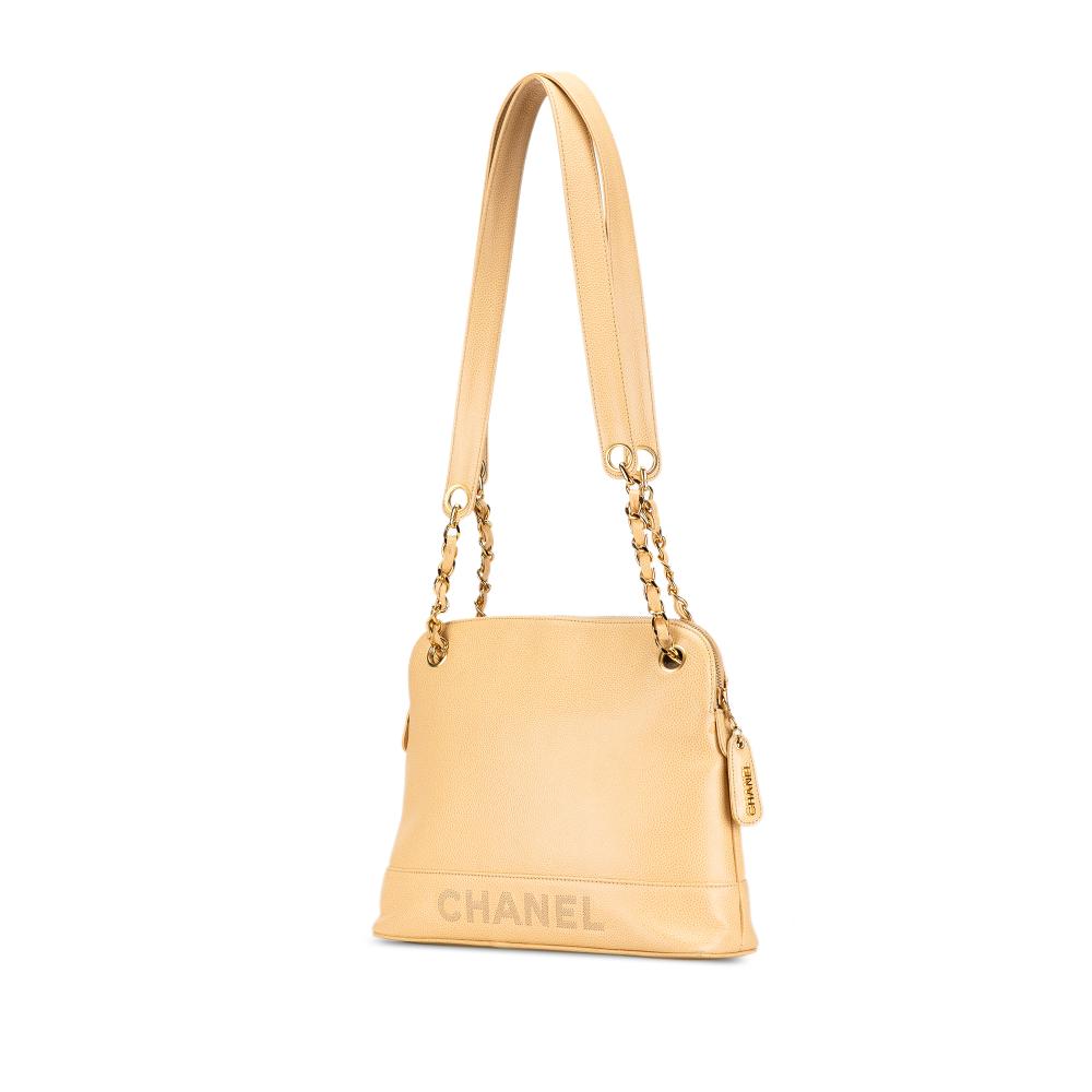 Chanel B Chanel Yellow Light Yellow Caviar Leather Leather Caviar Logo Chain Shoulder Bag Italy