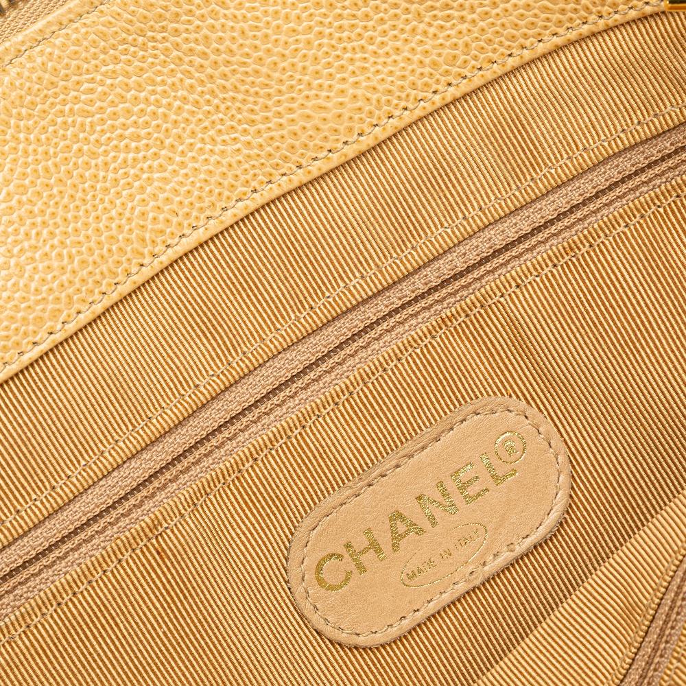 Chanel B Chanel Yellow Light Yellow Caviar Leather Leather Caviar Logo Chain Shoulder Bag Italy
