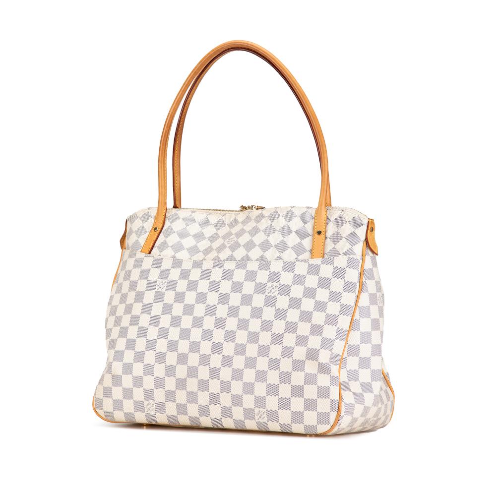 Louis Vuitton B Louis Vuitton White Damier Canvas Canvas Damier Azur Figheri GM France