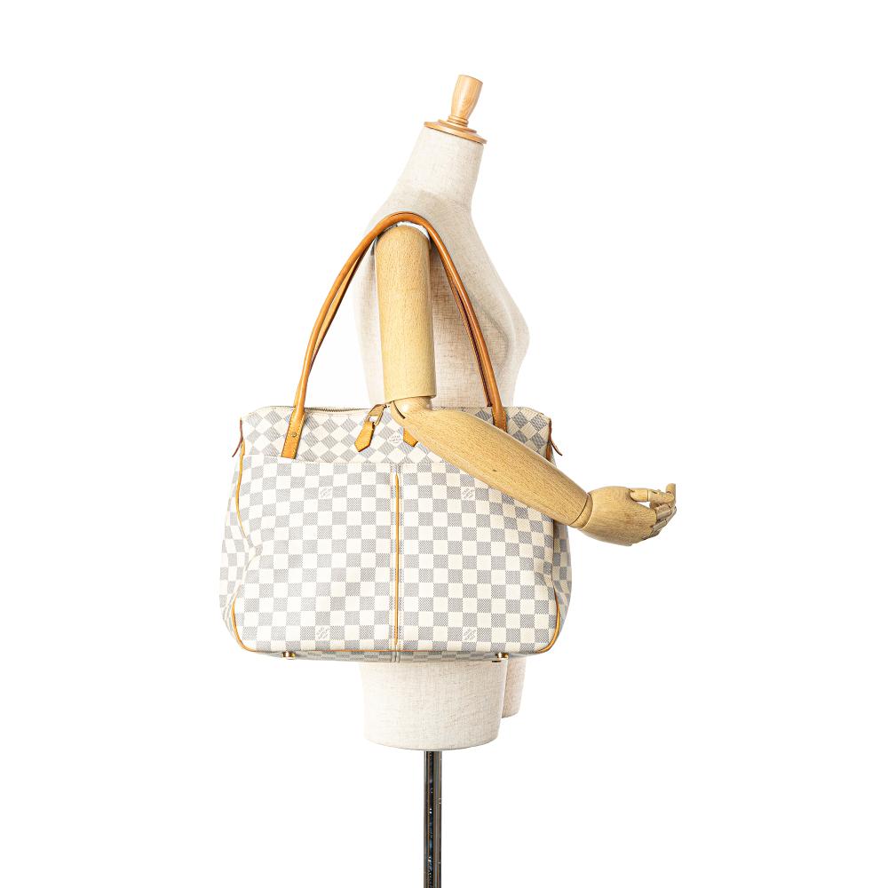 Louis Vuitton B Louis Vuitton White Damier Canvas Canvas Damier Azur Figheri GM France