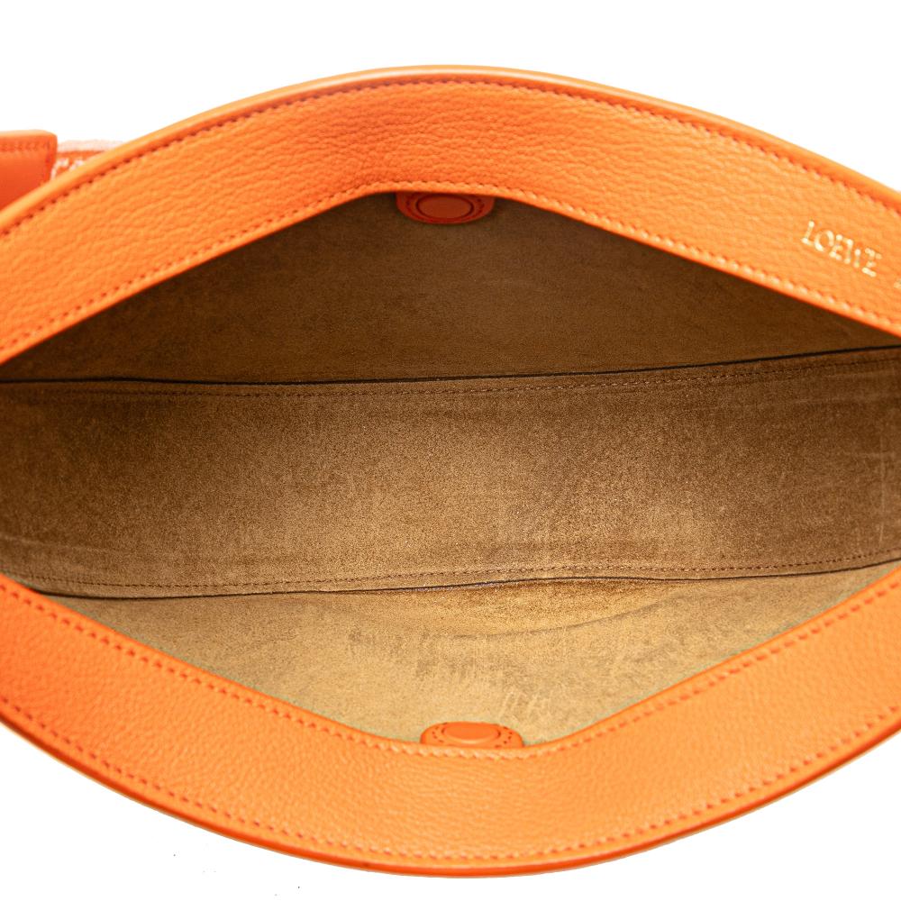 Loewe B LOEWE Orange Calf Leather Small Luna Hobo Spain