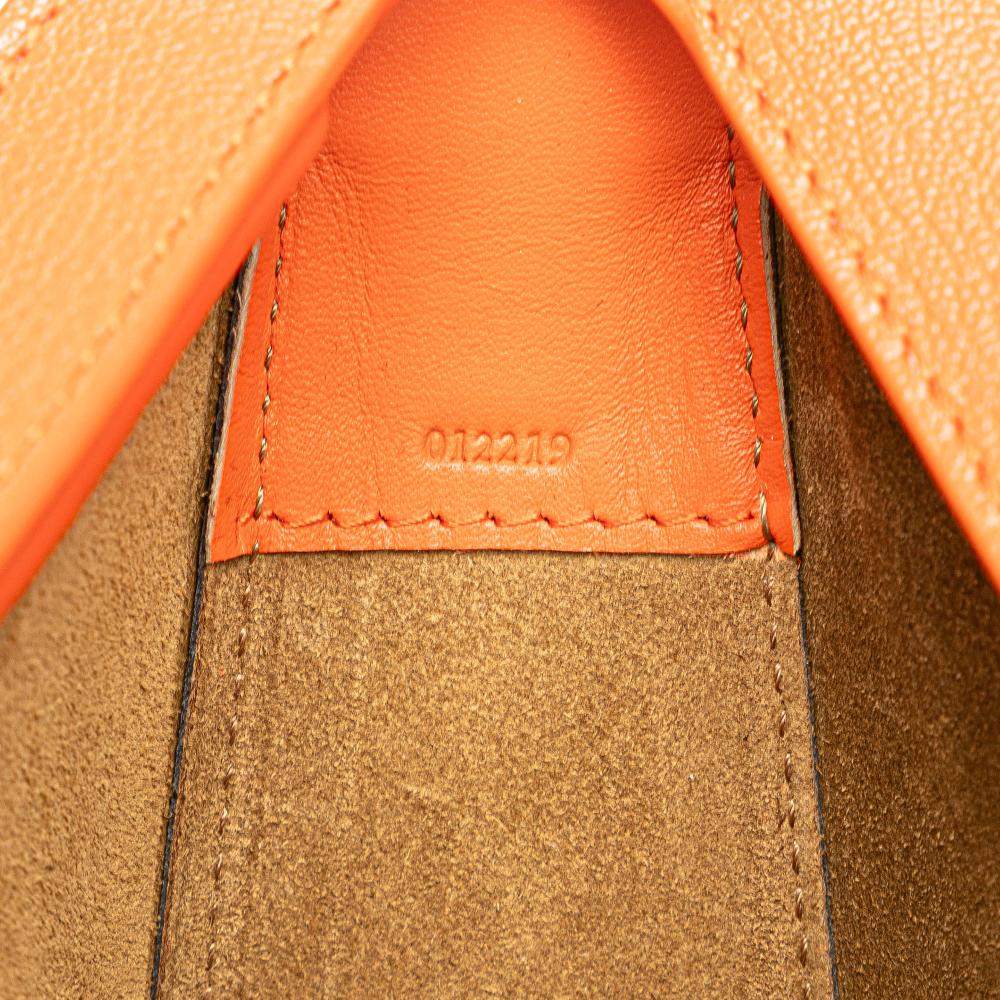 Loewe B LOEWE Orange Calf Leather Small Luna Hobo Spain