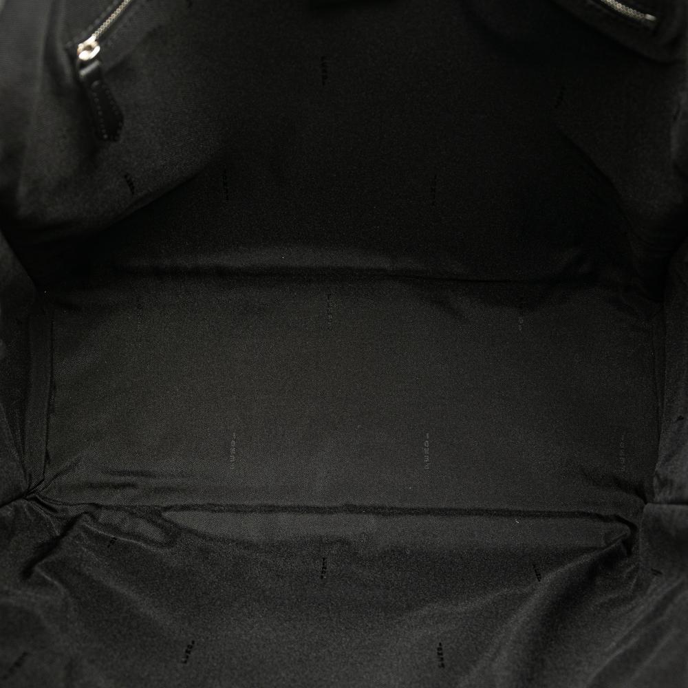 Fendi B Fendi Black Nylon Fabric Large Fendi Faces Tote Italy