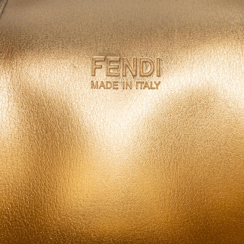 Fendi AB Fendi Black Calf Leather Mini Cookie Hobo Italy