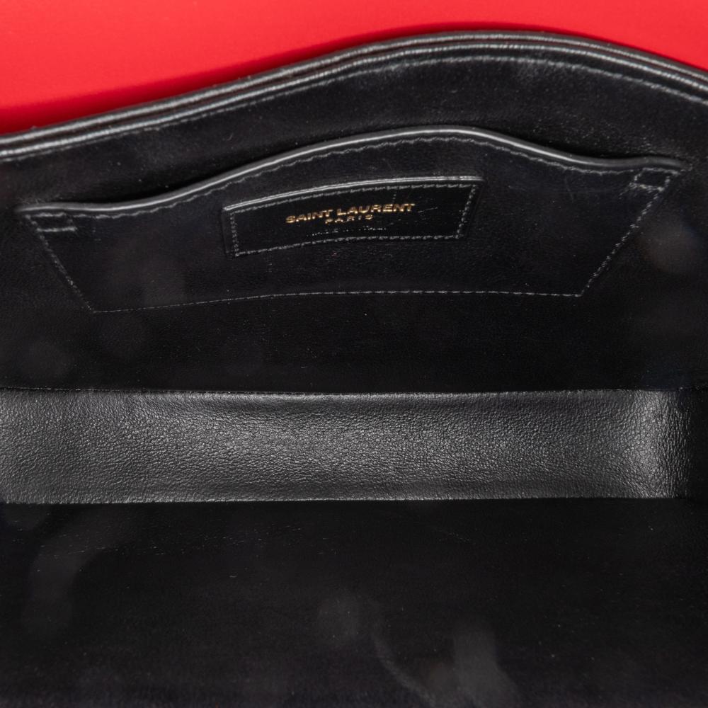 Saint Laurent B Saint Laurent Red Calf Leather Medium skin Solferino Satchel In Box Italy