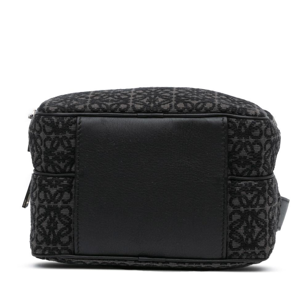 Loewe AB LOEWE Black Canvas Fabric Mini Anagram Logo Camera Bag Spain