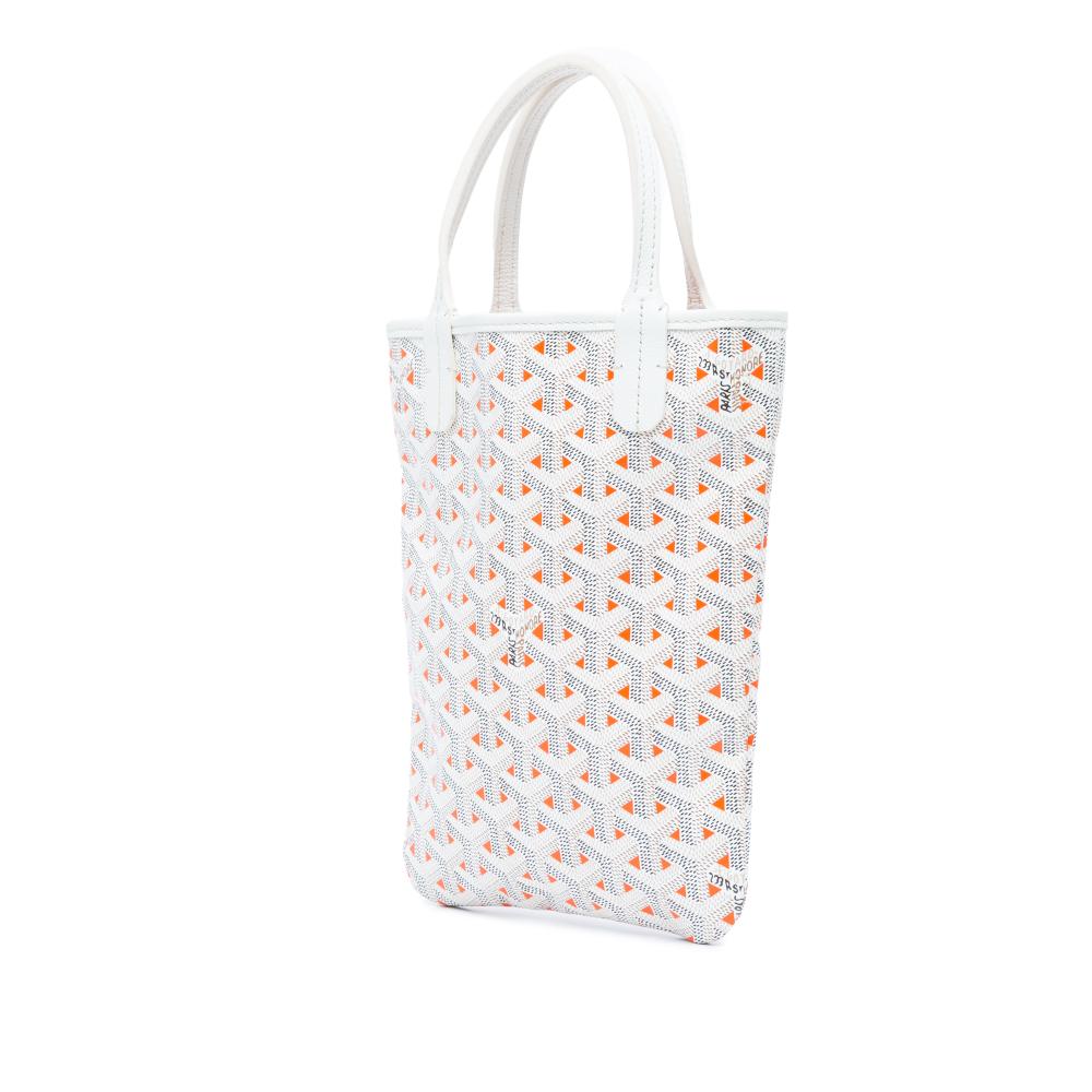 Goyard AB Goyard White Coated Canvas Fabric Goyardine Poitiers Claire Voie France