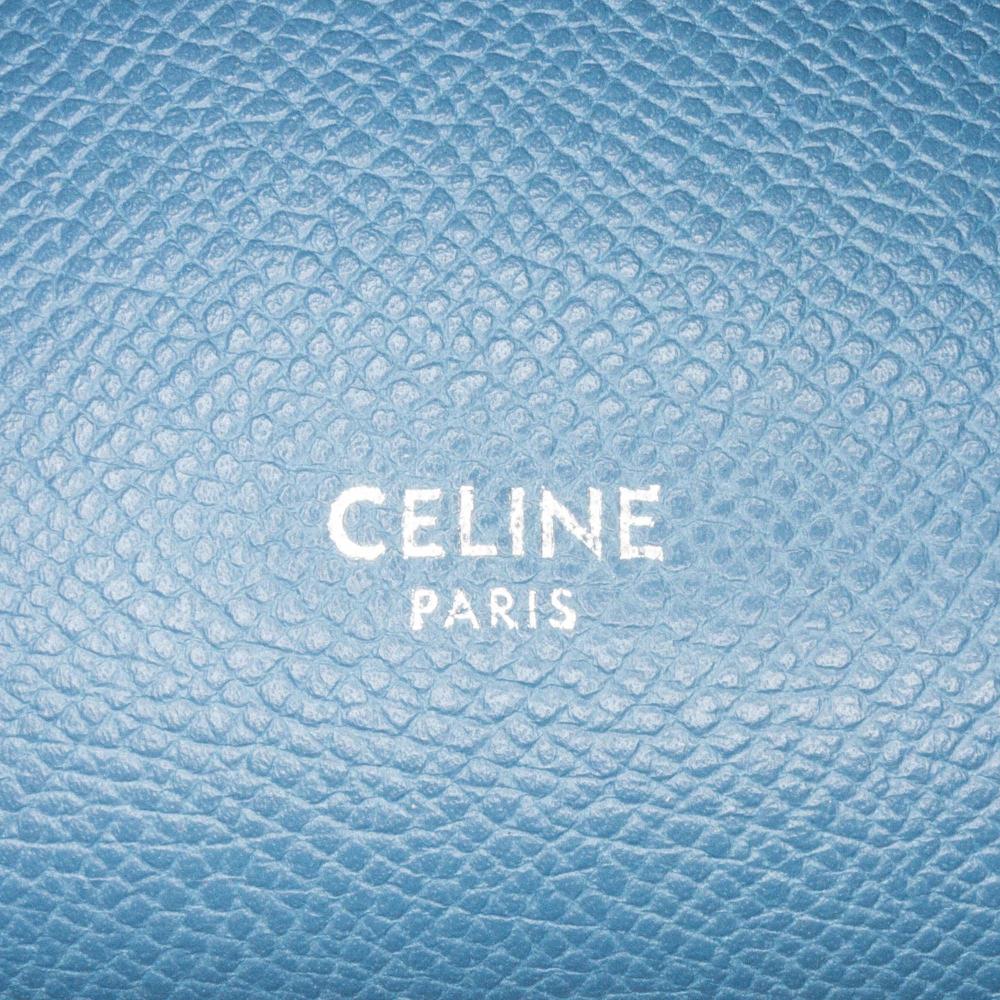 Celine B Celine Blue Calf Leather Nano Grained skin Belt Bag Italy