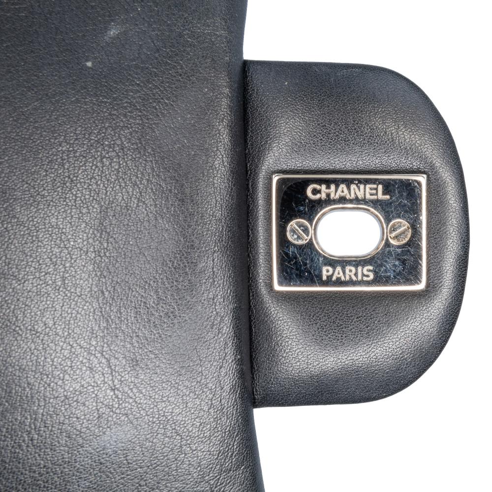 Chanel B Chanel Black Patent Leather Leather Mini Square Classic Patent Single Flap Italy