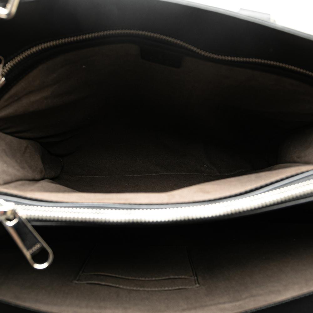 Gucci AB Gucci Brown Beige Coated Canvas Fabric GG Supreme Caleido Vertical Tote Italy