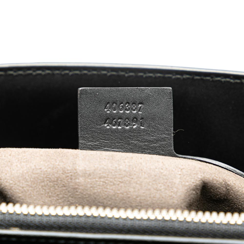 Gucci AB Gucci Brown Beige Coated Canvas Fabric GG Supreme Caleido Vertical Tote Italy