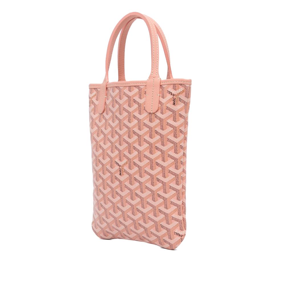 Goyard AB Goyard Pink Coated Canvas Fabric Goyardine Poitiers Claire Voie France