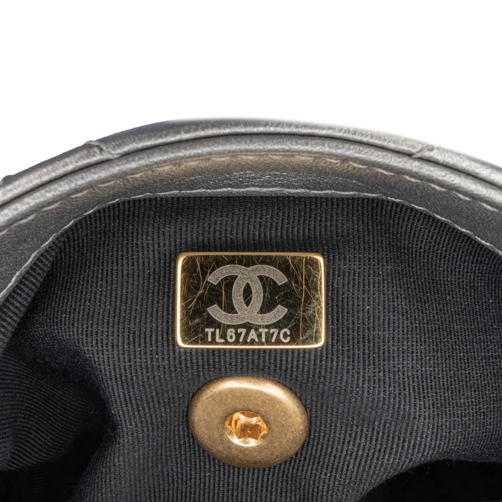 Chanel B Chanel Silver Lambskin Leather Leather Mini Quilted Lambskin Side Note Flap Italy