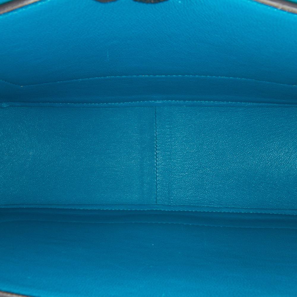 Celine B Celine Black with Blue Calf Leather Frame Shoulder Bag Italy