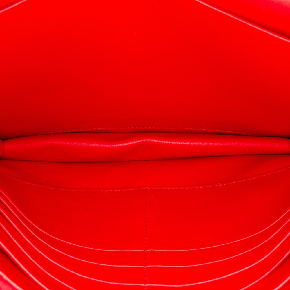 Celine B Celine Red Calf Leather Frame Wallet on Chain Italy