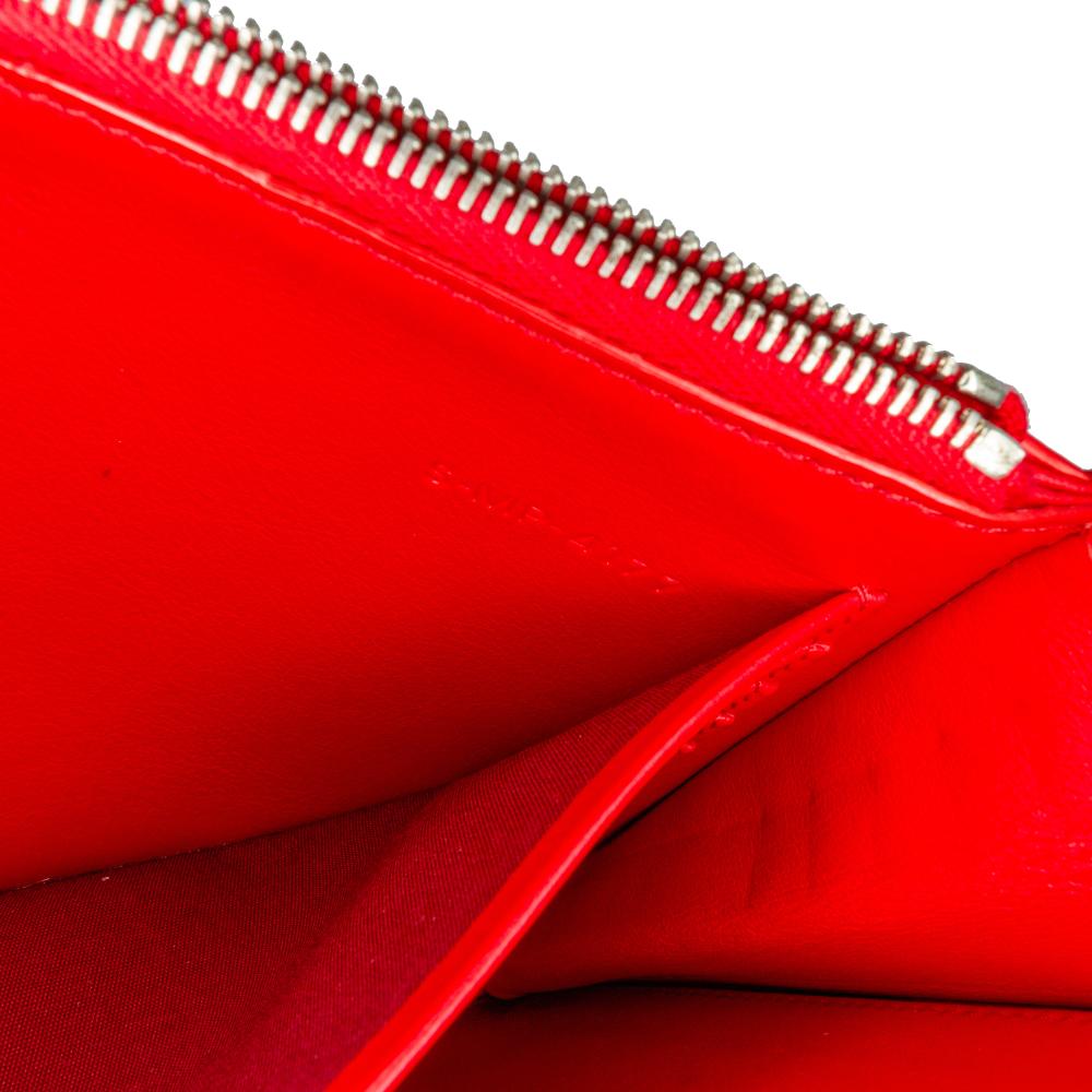 Celine B Celine Red Calf Leather Frame Wallet on Chain Italy