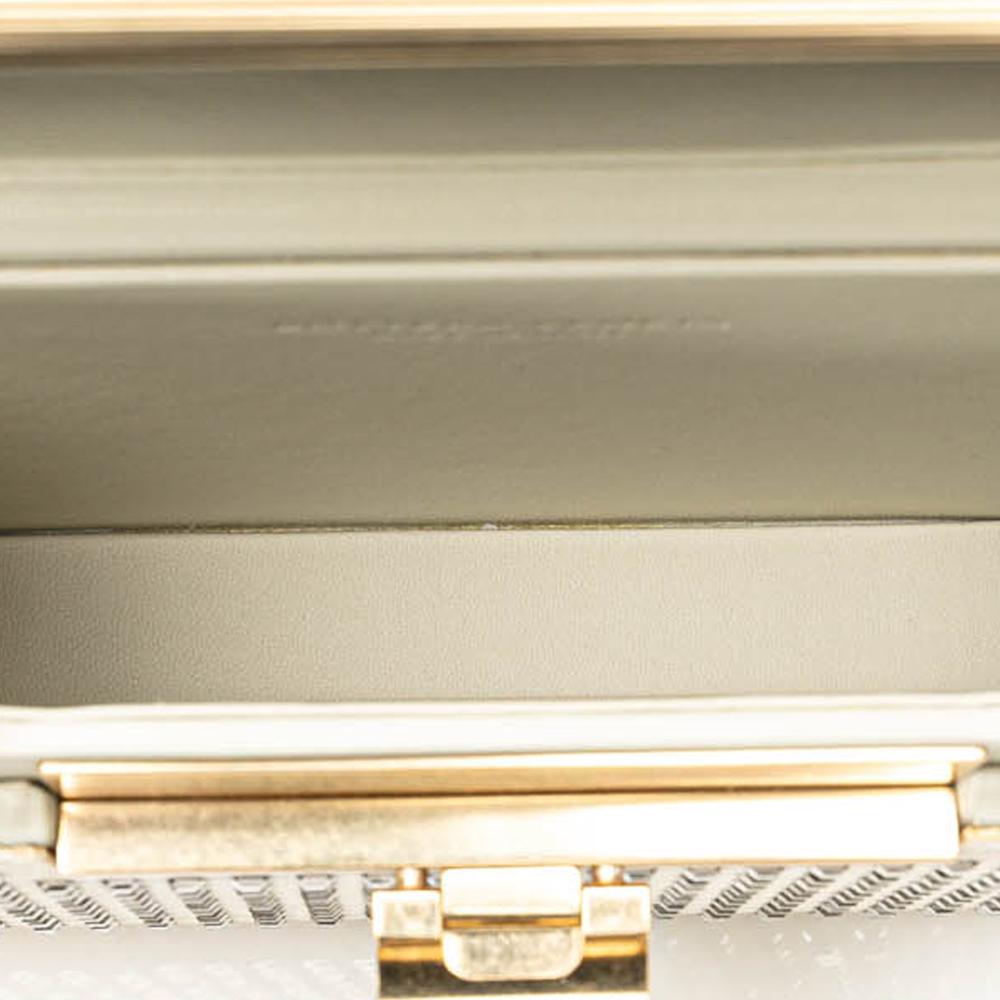 Bottega Veneta B Bottega Veneta Brown Light Beige Canvas Fabric Crystal Embellished Daisey Crossbody Italy