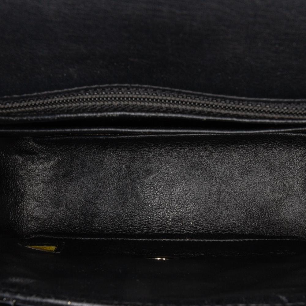 Chanel B Chanel Black Patent Leather Leather Mini Square Classic Patent Single Flap Italy