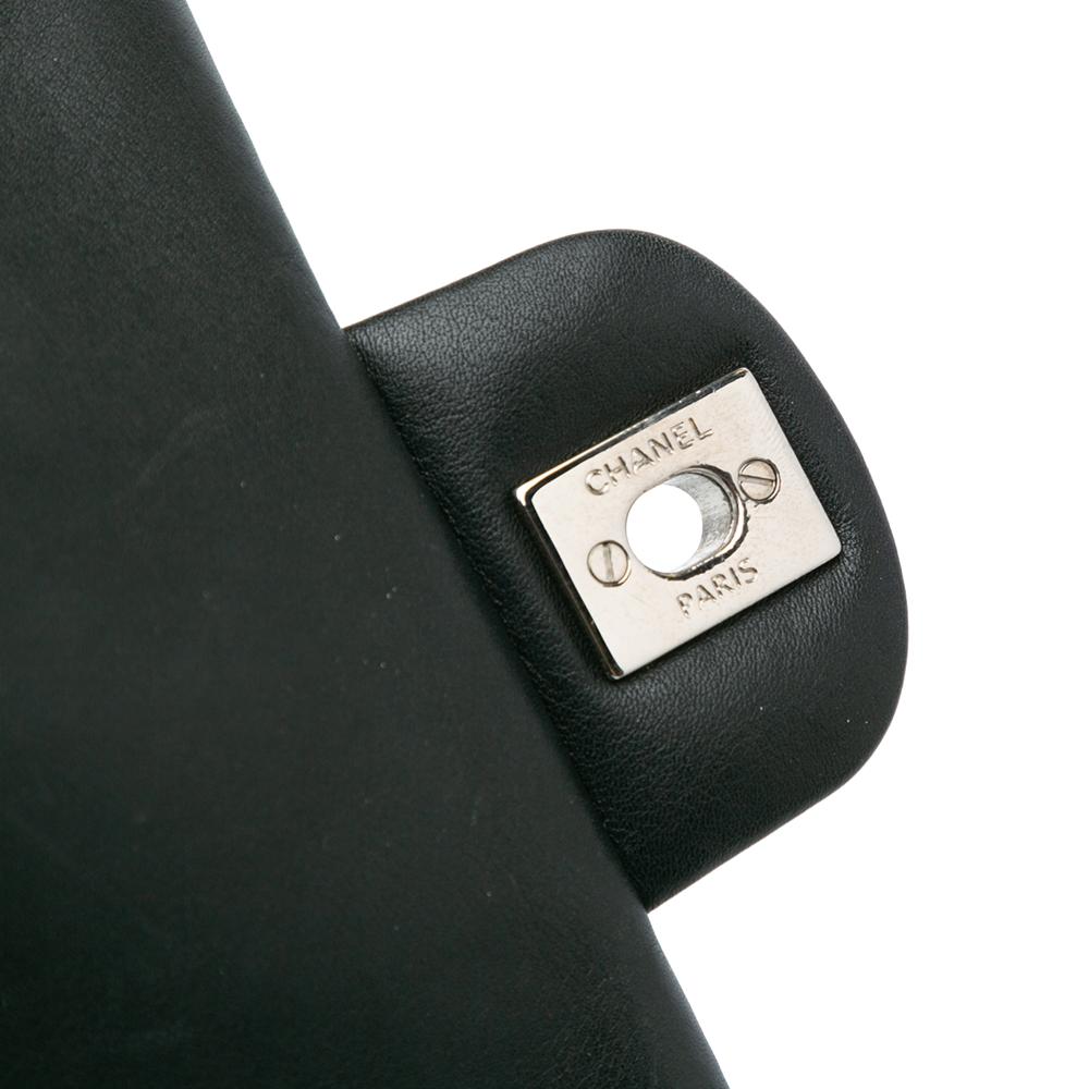 Chanel B Chanel Black Patent Leather Leather Mini Square Classic Patent Single Flap Italy