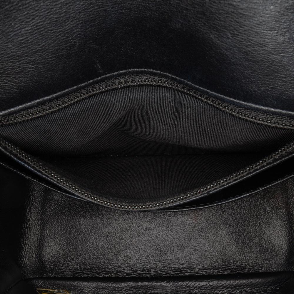 Chanel B Chanel Black Patent Leather Leather Mini Square Classic Patent Single Flap Italy