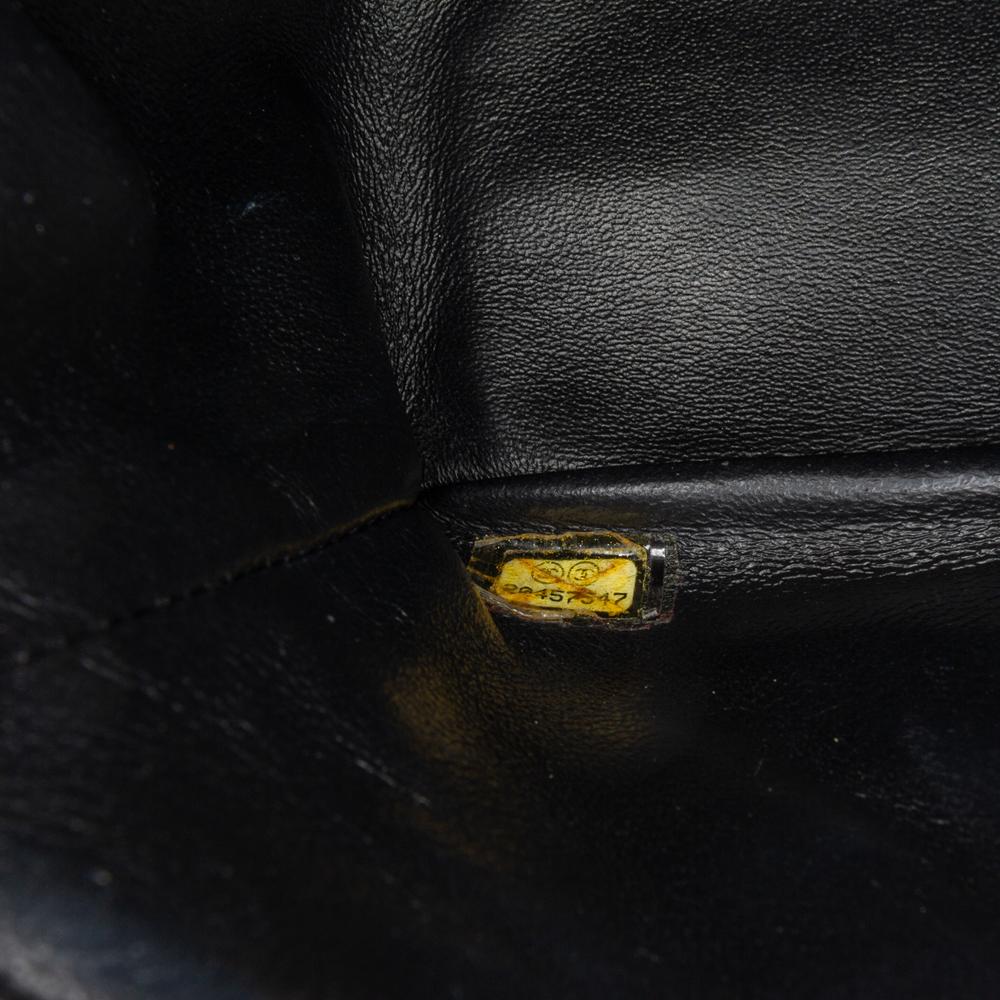 Chanel B Chanel Black Patent Leather Leather Mini Square Classic Patent Single Flap Italy