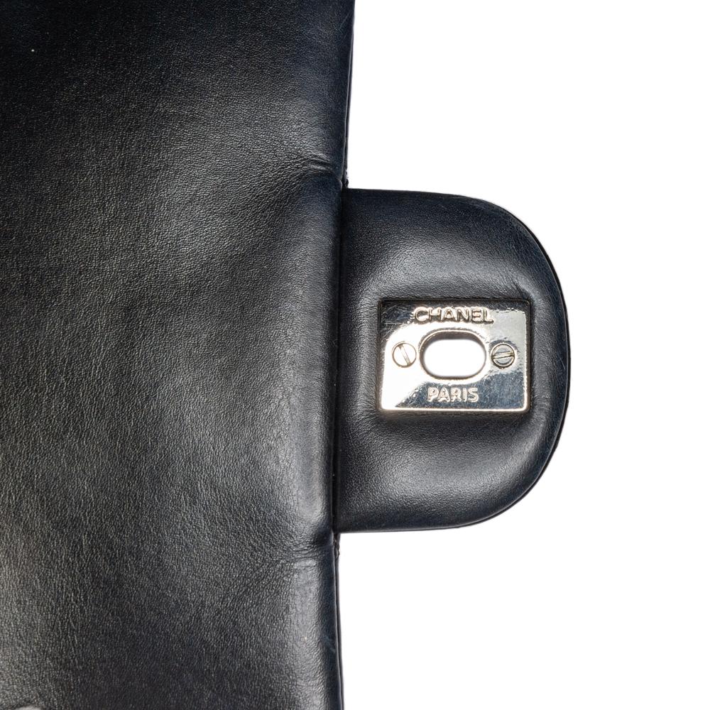 Chanel B Chanel Black Patent Leather Leather Mini Square Classic Patent Single Flap Italy