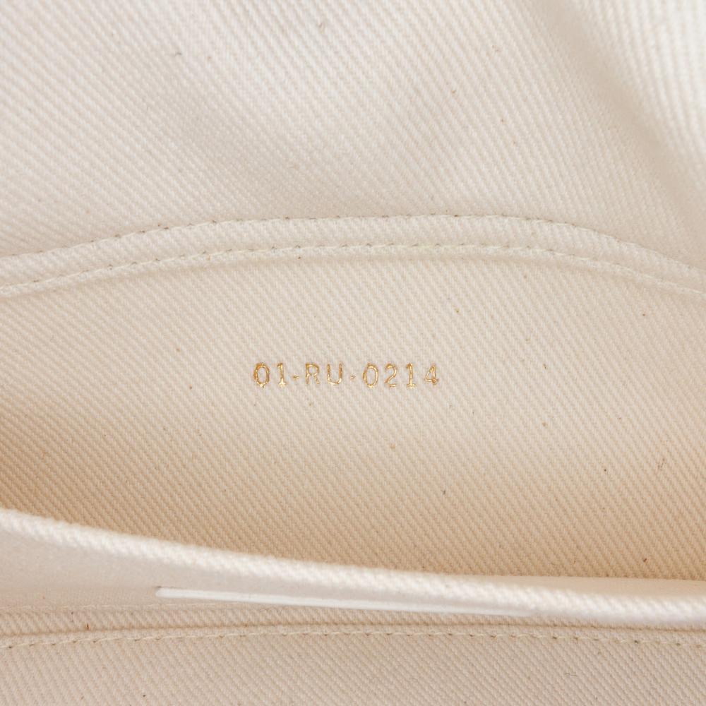 Christian Dior B Dior White Denim Fabric Small Toile de Jouy Soleil Lady D Joy Italy