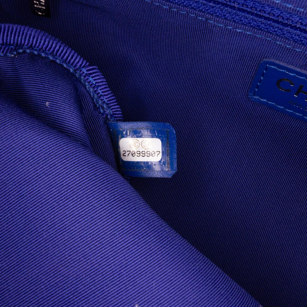 Chanel B Chanel Blue with Black Canvas Fabric Small La Pausa Bay Camera Bag Italy