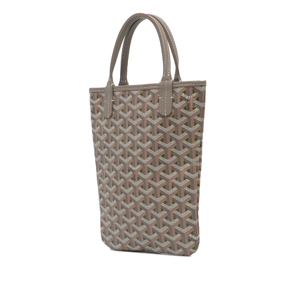 Goyard B Goyard Brown Taupe Coated Canvas Fabric Goyardine Poitiers Claire Voie France